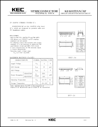 datasheet for KIA8122AF by Korea Electronics Co., Ltd.
