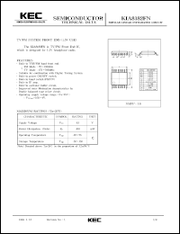 datasheet for KIA8182FN by Korea Electronics Co., Ltd.