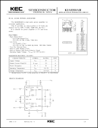 datasheet for KIA8200AH by Korea Electronics Co., Ltd.