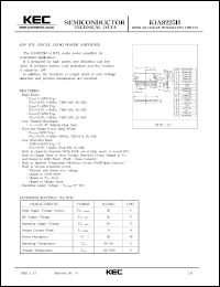 datasheet for KIA8225H by Korea Electronics Co., Ltd.