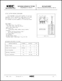 datasheet for KIA8246H by Korea Electronics Co., Ltd.