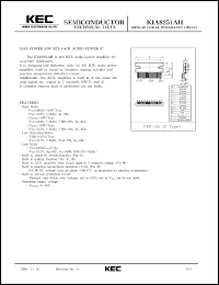 datasheet for KIA8251AH by Korea Electronics Co., Ltd.
