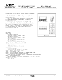 datasheet for KIA8260H by Korea Electronics Co., Ltd.
