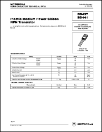 datasheet for BD437 by ON Semiconductor
