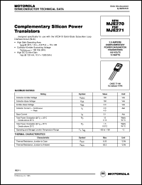 datasheet for MJE270 by ON Semiconductor