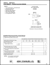 datasheet for KBPC806 by 