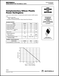 datasheet for BDV65B by ON Semiconductor