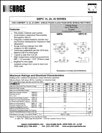 datasheet for GBPC15W-04 by 