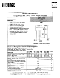 datasheet for KBL407 by 