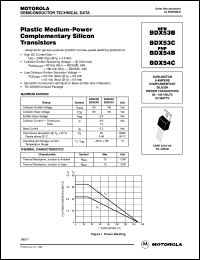 datasheet for BDX53B by ON Semiconductor