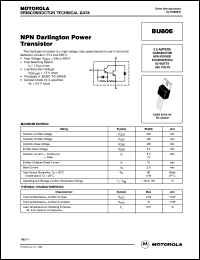 datasheet for BU806 by ON Semiconductor