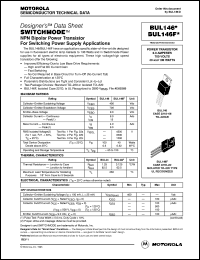 datasheet for BUL146 by ON Semiconductor