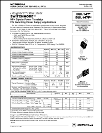 datasheet for BUL147 by ON Semiconductor