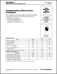 datasheet for D44VH10 by ON Semiconductor