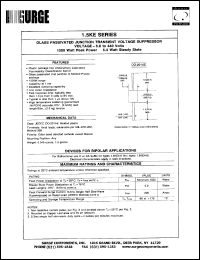 datasheet for 1.5KE7.5A by 