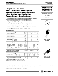 datasheet for MJE18204 by ON Semiconductor