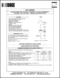 datasheet for 3KP30C by 