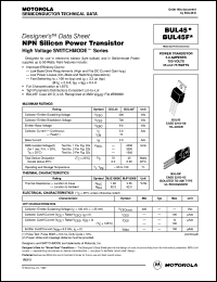 datasheet for BUL45F by ON Semiconductor