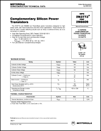 datasheet for 2N3773 by ON Semiconductor