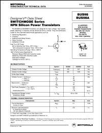 datasheet for BUS98 by ON Semiconductor
