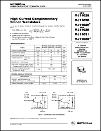 datasheet for MJ11028 by ON Semiconductor