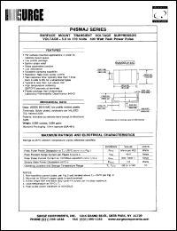 datasheet for P4SMAJ13C by 