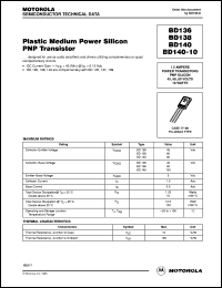 datasheet for BD136 by ON Semiconductor