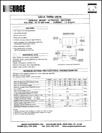 datasheet for US1G by 