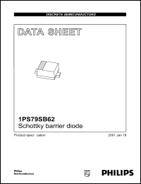 datasheet for 1PS79SB62 by Philips Semiconductors