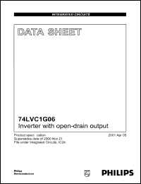 datasheet for 74LVC1G06GW by Philips Semiconductors