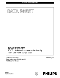 datasheet for P87C750EFAA by Philips Semiconductors