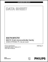 datasheet for P87C751-2A28 by Philips Semiconductors