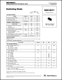 datasheet for BAS16LT3 by ON Semiconductor
