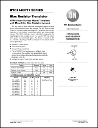 datasheet for DTC114EET1 by ON Semiconductor