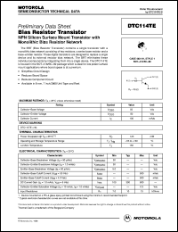 datasheet for DTC114TE by ON Semiconductor