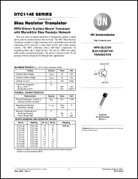 datasheet for DTC114E by ON Semiconductor