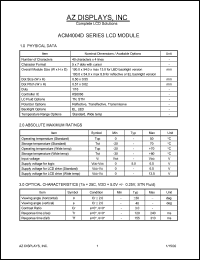 datasheet for ACM4004D-RETD-T by 