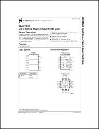 datasheet for 54ACTQ10MDA by 