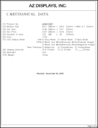 datasheet for AGM1232F-NLFBW-T by 