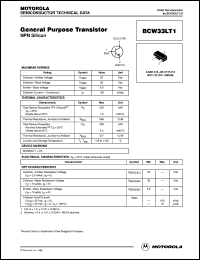 datasheet for BCW33LT1 by ON Semiconductor