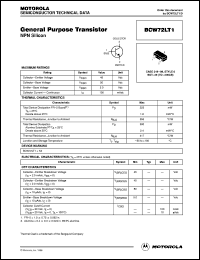 datasheet for BCW72LT1 by ON Semiconductor