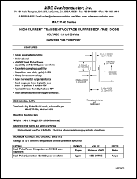 datasheet for MAX40-7.0CA by 