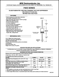 datasheet for P4KE220A by 