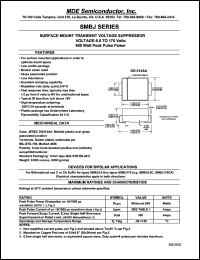 datasheet for SMBJ24A by 