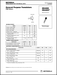 datasheet for 2N4403RLRA by ON Semiconductor