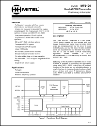 datasheet for MT9126AS by 