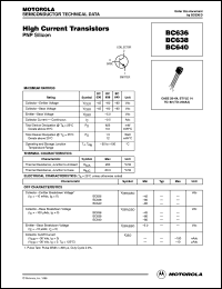 datasheet for BC636 by ON Semiconductor