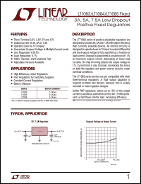 datasheet for LT1083CP-5 by Linear Technology