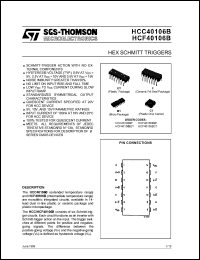 datasheet for HCF40106BEY by SGS-Thomson Microelectronics