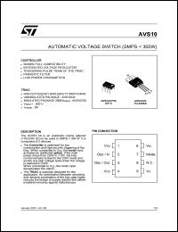 datasheet for AVS10CBI by SGS-Thomson Microelectronics
